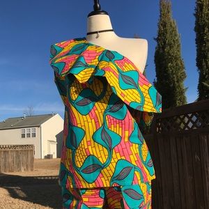 plus size african pant set